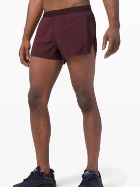 Lululemon Fast and Free Shorts 3” Burgundy Small Lined